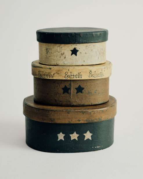 Set of 3 Oval Nesting Boxes