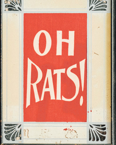 Vintage 'Oh Rats' Framed Print