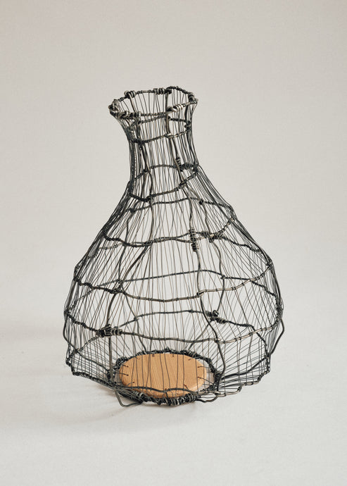 Joelle Yu, Steel Wire Vase #2