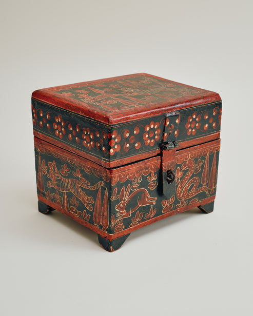 Antique Folk Art Miniature Chest