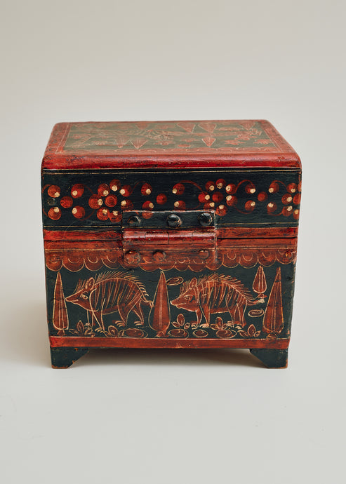 Antique Folk Art Miniature Chest