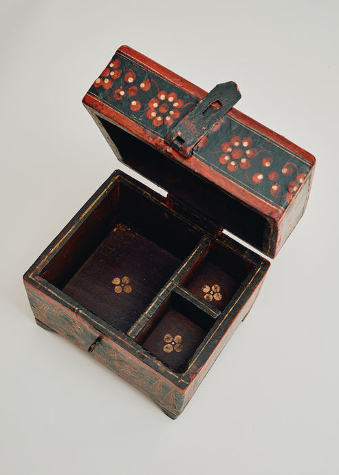 Antique Folk Art Miniature Chest