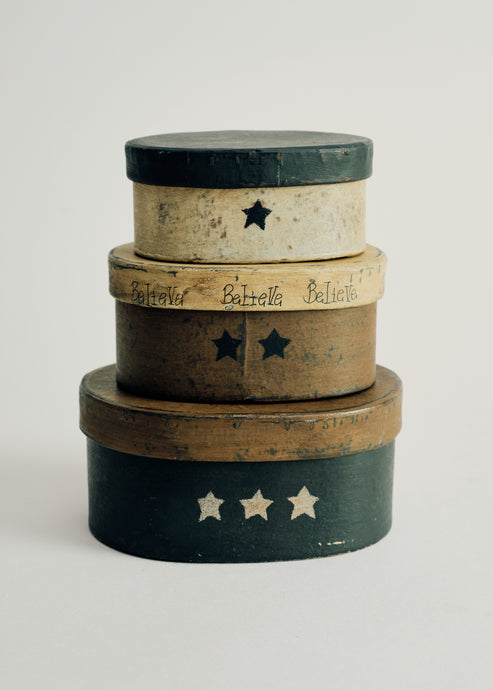 Set of 3 Oval Nesting Boxes