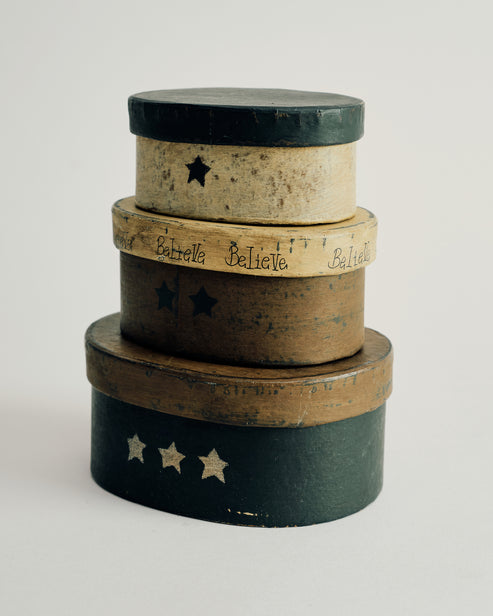 Set of 3 Oval Nesting Boxes