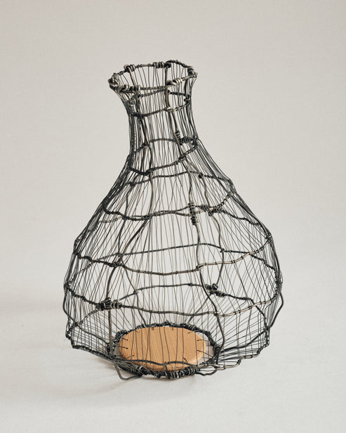 Joelle Yu, Steel Wire Vase #2