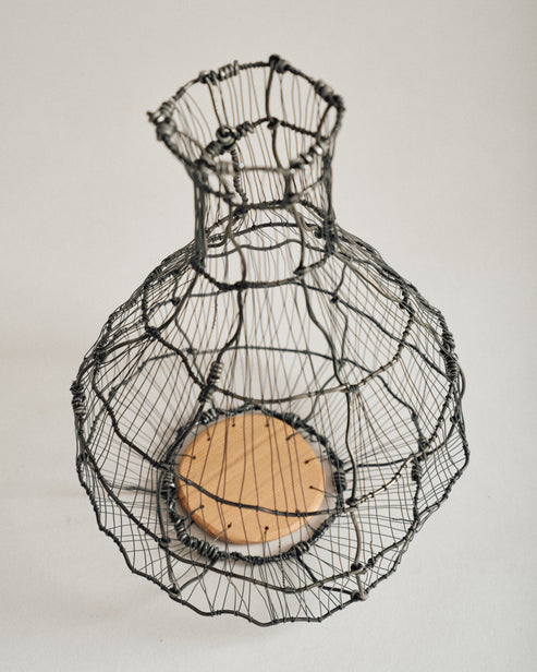 Joelle Yu, Steel Wire Vase #2