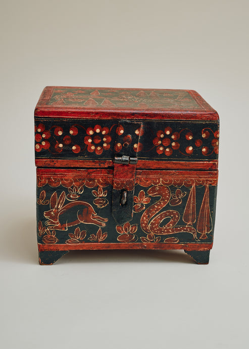 Antique Folk Art Miniature Chest