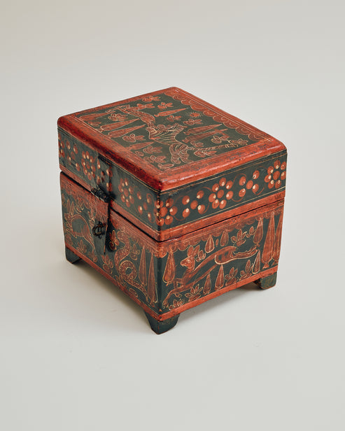 Antique Folk Art Miniature Chest