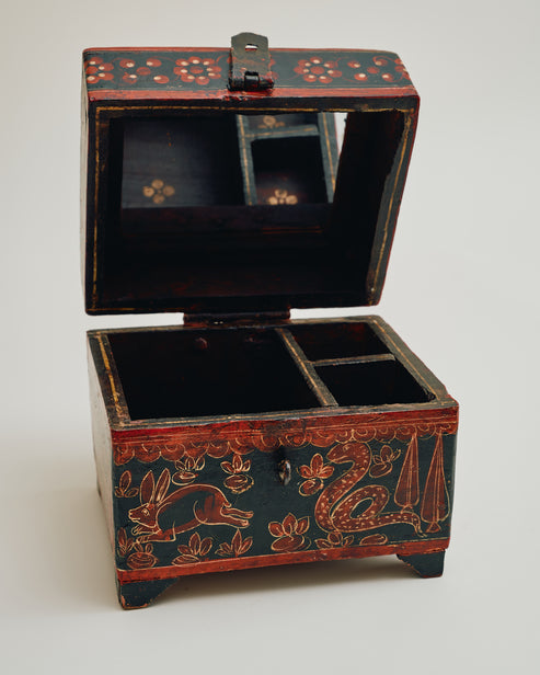 Antique Folk Art Miniature Chest