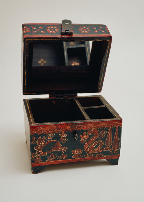 Antique Folk Art Miniature Chest