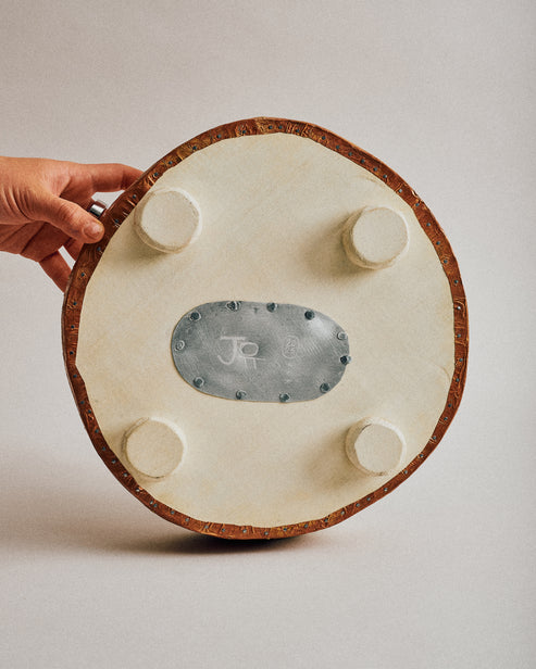 Joelle Yu, White Dish w/ Copper and Feet