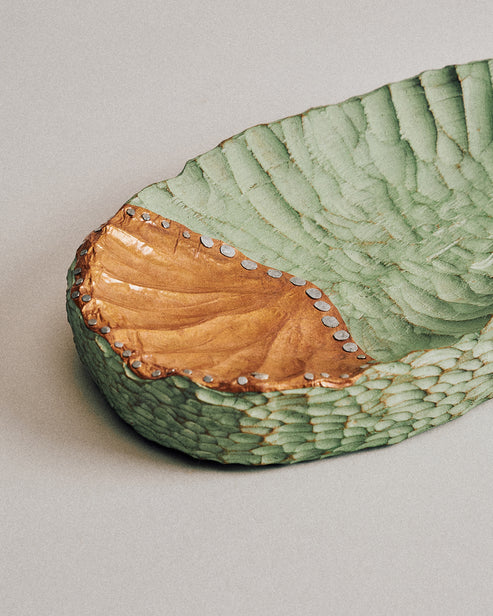 Joelle Yu, Green Copper Dish 1