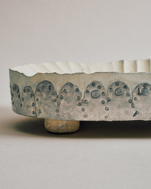 Joelle Yu, White Scallop Dish w/ aluminum